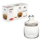 Банка для сыпучих продуктов, с крышкой, КОМПЛЕКТ 3 штуки, 500 мл, стекло, PASABAHCE "ЧЕШНИ", фирменная подарочная упаковка, 97424