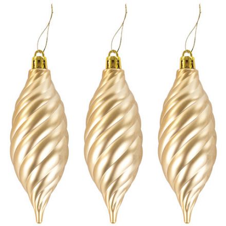 Шары новогодние ёлочные "Gold Rush" НАБОР 39 предметов, пластик, золотистый, ЗОЛОТАЯ СКАЗКА, 591128