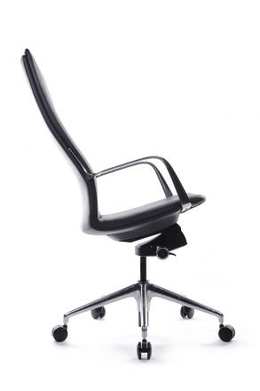 Кресло Plaza FK004-A13 Чёрный (A8) натуральная кожа 68*68*118-126