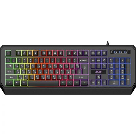 Клавиатура Acer OKW300 черный USB for gamer LED (ZL.KBDCC.019)