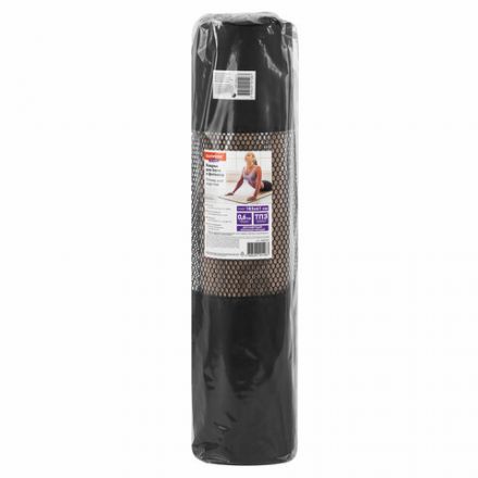 Коврик для йоги и фитнеса спортивный двухцветный, ТПЭ, 183x61x0,6 см, бежевый/чёрный, DASWERK (ДАСВЕРК), 680030