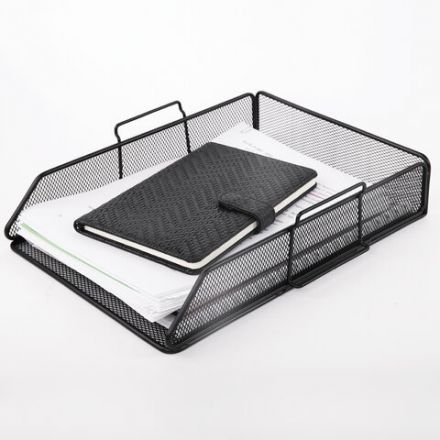 Лоток горизонтальный металлический для бумаг BRAUBERG "Germanium", А4 (260х337х77 мм), черный, 231954 Лоток горизонтальный металлический для бумаг BRAUBERG "Germanium", А4 (260х337х77 мм), черный, 231954