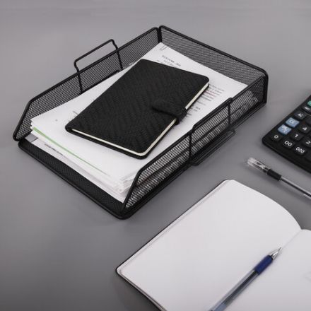 Лоток горизонтальный металлический для бумаг BRAUBERG "Germanium", А4 (260х337х77 мм), черный, 231954 Лоток горизонтальный металлический для бумаг BRAUBERG "Germanium", А4 (260х337х77 мм), черный, 231954