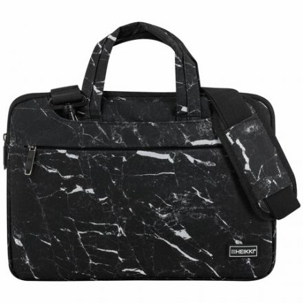 Сумка портфель HEIKKI STYLE (ХЕЙКИ) с отделением для ноутбука 13-14", 3 кармана, черная, 26х36х3 см, 272606