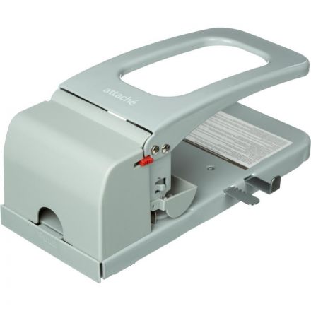 Дырокол Attache Economy до 100 листов, с линейкой, металл, серый Дырокол Attache Economy до 100 листов, с линейкой, металл, серый