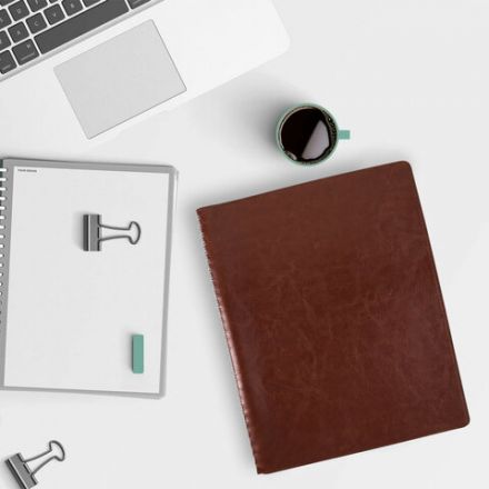 Тетрадь БОЛЬШОЙ ФОРМАТ (200x252 мм) В5, BRAUBERG "Office PRO", под кожу, гребень, клетка, 80 л., коричневый, 111047 Тетрадь БОЛЬШОЙ ФОРМАТ (200x252 мм) В5, BRAUBERG "Office PRO", под кожу, гребень, клетка, 80 л., коричневый, 111047