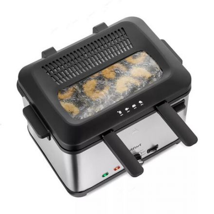 Фритюрница KITFORT KT-6240, 2000 Вт, объем 4,8 л, регулировка 130-190 °С, 3 корзинки, черная/серебристая, КТ-6240 Фритюрница KITFORT KT-6240, 2000 Вт, объем 4,8 л, регулировка 130-190 °С, 3 корзинки, черная/серебристая, КТ-6240