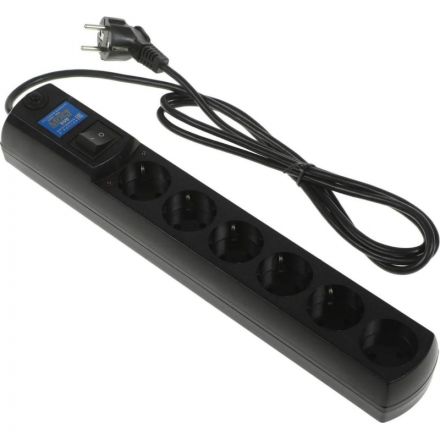 Сетевой фильтр Most HV6 6р/2м черный (коробка) НV6-Ч 2М