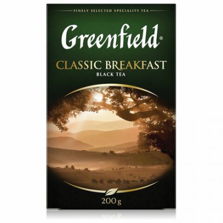 Чай листовой GREENFIELD "Classic Breakfast" черный крупнолистовой 200 г, 0792-10 Чай листовой GREENFIELD "Classic Breakfast" черный крупнолистовой 200 г, 0792-10