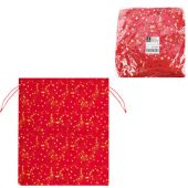 Подарочный мешок (1 штука) новогодний, 55х60 см, "Зимнее небо", вельвет, фольга, ЗОЛОТАЯ СКАЗКА, 592537