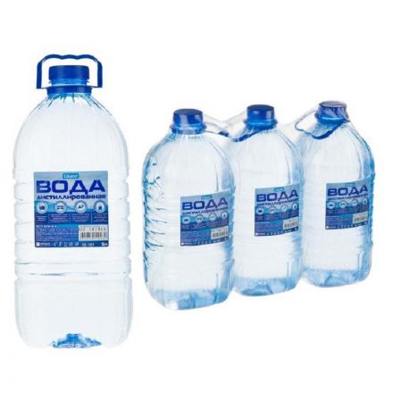 Вода дистиллированная Glanz GL-103 5 л. спайка 3 шт/уп