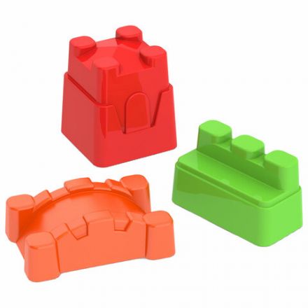 Формочки для песка "Крепость", набор 3 шт, размер единицы 9,5x8,5x2 см, НОРДПЛАСТ, 81 Формочки для песка "Крепость", набор 3 шт, размер единицы 9,5x8,5x2 см, НОРДПЛАСТ, 81