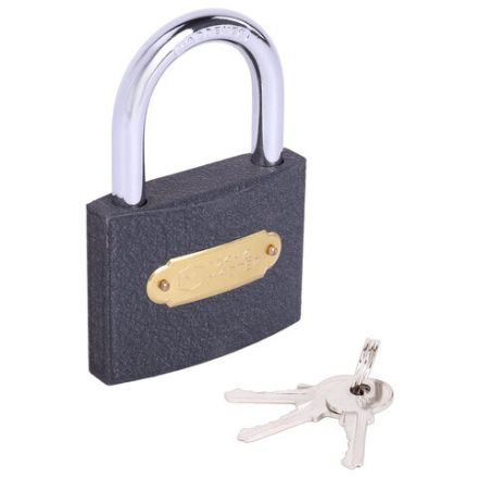 Замок навесной чугунный "Стандарт", ширина 75 мм, английский, 3 ключа, ГРАНДМАСТЕР, 671294 Замок навесной чугунный "Стандарт", ширина 75 мм, английский, 3 ключа, ГРАНДМАСТЕР, 671294