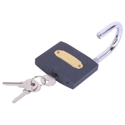 Замок навесной чугунный "Стандарт", ширина 75 мм, английский, 3 ключа, ГРАНДМАСТЕР, 671294 Замок навесной чугунный "Стандарт", ширина 75 мм, английский, 3 ключа, ГРАНДМАСТЕР, 671294