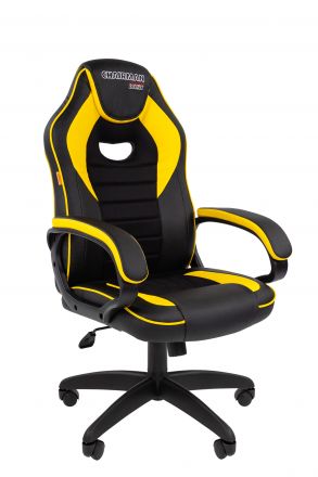 Офисное кресло Chairman game 16 Россия экопремиум черный/желтый Офисное кресло Chairman game 16 Россия экопремиум черный/желтый