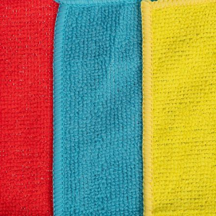 Салфетки хозяйственные из микрофибры универс 180г/м2 25х25см 3шт/уп