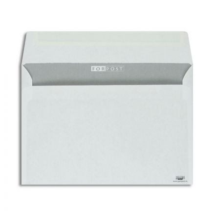 Конверт ForPost С5 80 г/кв.м Куда-Кому белый стрип с внутренней запечаткой (1000 штук в упаковке)