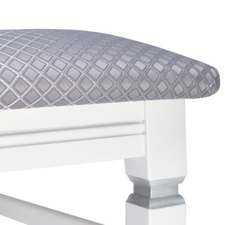 Стул Leset Юта, Белый патина серебро, Атина серебро, Ткань Жаккард Стул Leset Юта, Белый патина серебро, Атина серебро, Ткань Жаккард