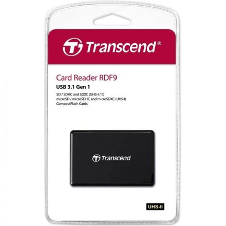 Картридер Transcend TS-RDF9K2 USB 3.1 RDF9 для карт пам. SD/microSD/CF/MSXC