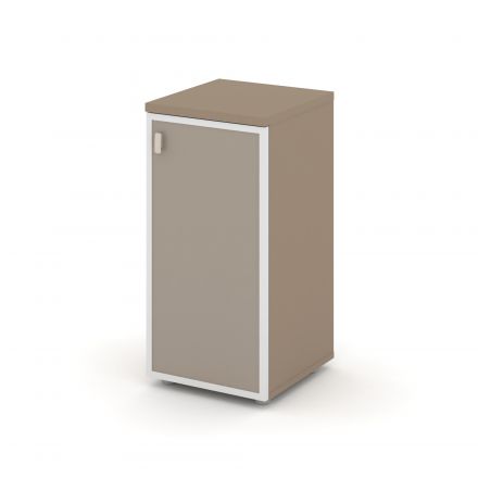 Estetica Шкаф низ. узкий прав. (1 низ. фасад стекло лакобель в раме) ES.SU-3.2R (R) U Латте/Лакобель umbra 400*420*823