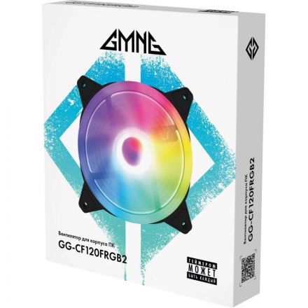 Вентилятор GMNG GG-CF120FRGB2-BK RGB 120х120x25 черный 4-pin Ret Вентилятор GMNG GG-CF120FRGB2-BK RGB 120х120x25 черный 4-pin Ret