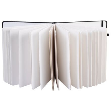 Скетчбук для смешанных техник MixMedia, 200 г/м2, 200х200 мм, 60 л., КОЖЗАМ, резинка, BRAUBERG ART CLASSIC, 116970