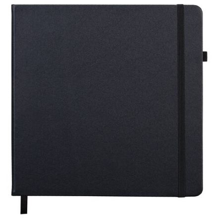 Скетчбук для смешанных техник MixMedia, 200 г/м2, 200х200 мм, 60 л., КОЖЗАМ, резинка, BRAUBERG ART CLASSIC, 116970