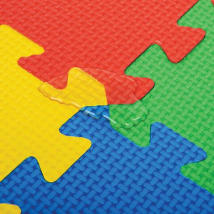 Коврик-пазл напольный 0,9х0,9 м мягкий "Фрукты-овощи", 9 частей 30х30 см, толщина 1 см, ЮНЛАНДИЯ, 664665