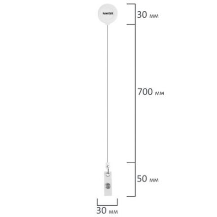 Бейдж вертикальный с 3D-печатью "Street food" (85х54 мм), с рулеткой, СЛАЙДЕР, FUNSTER (ФАНСТЕР), 238843