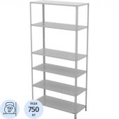 Стеллаж металлический ГТС_ТС Лайт, 2200x1000x400, Полки: 6 шт. метал. перф