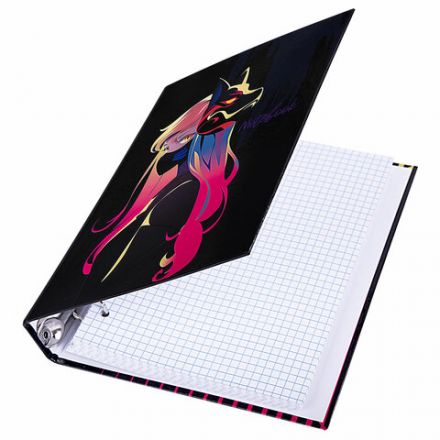 Тетрадь на кольцах А5 165х215 мм, 120 листов, твердый картон, клетка, BRAUBERG, "Anime Girl", 404711