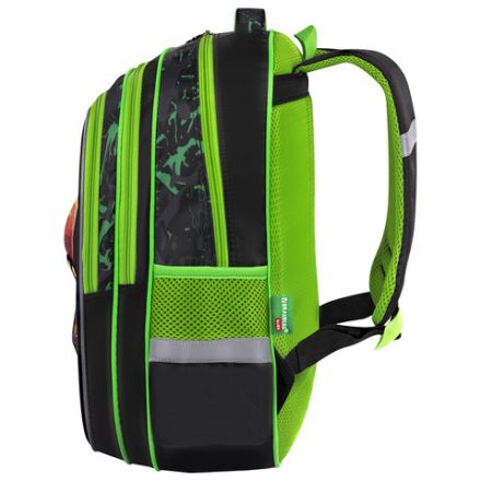 Рюкзак BRAUBERG KIDS FLOSSY, 2 отделения, 3 кармана, "Galaxy Dino", 3D-панель, 40х28х18 см, 273182