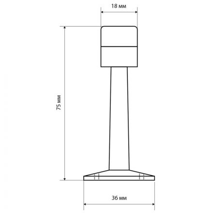 Фиксатор _УЗК_прямой ограничитель дверн. СТАНДАРТ 3055 AC европакет ст.медь