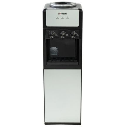 Кулер для воды SONNEN FSE-03Ri, напольный, НАГРЕВ/ОХЛАЖДЕНИЕ ЭЛЕКТРОННОЕ, 3 крана, шкаф, 455743