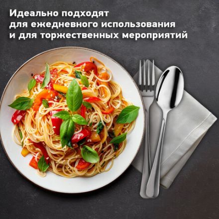 Набор столовых приборов PREMIUM 24 шт., 6 персон, серебристый, нержавеющая сталь, DASWERK (ДАСВЕРК), 609073