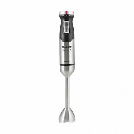 Блендер погружной SCARLETT SC-HB42F40, 2200 Вт, 9 скоростей, 3 насадки, стакан, черный Блендер погружной SCARLETT SC-HB42F40, 2200 Вт, 9 скоростей, 3 насадки, стакан, черный