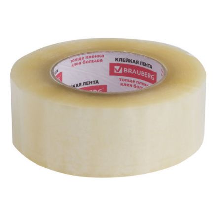 Клейкие ленты упаковочные, 48 мм х 200 м, КОМПЛЕКТ 4 шт., прозрачные, толщина 45 микрон, BRAUBERG, 440078