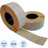 Термоэтикетки ЭКО 30х20 2000 шт/рул вт.40 21 рул/кор