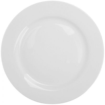 Тарелка мелкая 8'' 200мм, белая, фарфор, Chan Wave Classic 10шт/уп фк0130