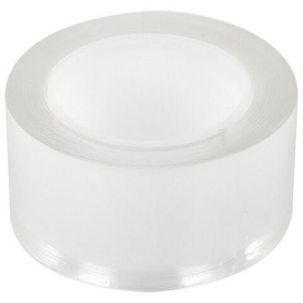 Многоразовая двухсторонняя прозрачная крепежная лента, скотч NANO tape, 2 м x 3 см, толщина 1 мм, WBZ (ВБЗ), 700425 Многоразовая двухсторонняя прозрачная крепежная лента, скотч NANO tape, 2 м x 3 см, толщина 1 мм, WBZ (ВБЗ), 700425