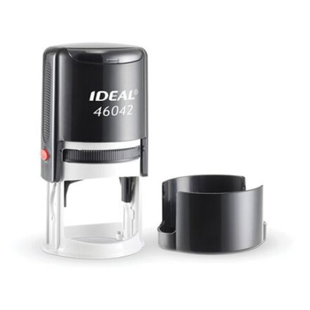 Оснастка для печатей, оттиск D=42 мм, синий, TRODAT IDEAL 46042, корпус черный, крышка, подушка, 125308 Оснастка для печатей, оттиск D=42 мм, синий, TRODAT IDEAL 46042, корпус черный, крышка, подушка, 125308