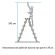 Стремянка алюминиевая двухсторонняя 2х2 ступени, высота площадки 0,43 м, до 150 кг, вес 1,8 кг, НОВАЯ ВЫСОТА, 1120202