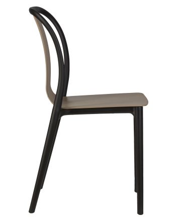 Стул обеденный DOBRIN ADAM, черный/бежевый