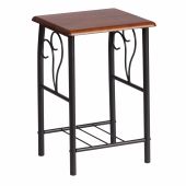 Тумба прикроватная PICCOLO, металл/гевея, 37х40х60см, черный/красный дуб Тумба прикроватная PICCOLO, металл/гевея, 37х40х60см, черный/красный дуб