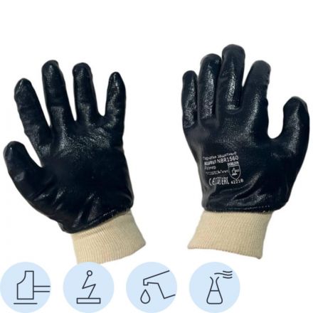 Перчатки защитные тройное нитриловое покрытие резинка SCAFFA NBR1560 р.10 Перчатки защитные тройное нитриловое покрытие резинка SCAFFA NBR1560 р.10
