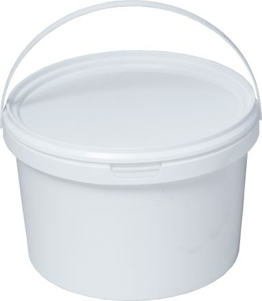 ВЕДРО КРУГЛОЕ белое 2,25л В2L с белой крышкой
