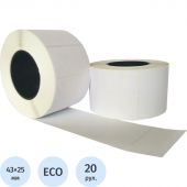 Термоэтикетки ЭКО 43х25 1000 шт/рул, вт.40, 20 рул/уп Термоэтикетки ЭКО 43х25 1000 шт/рул, вт.40, 20 рул/уп