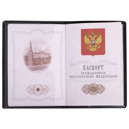 Обложка для паспорта "Passport Map", мягкая экокожа, голубая, STAFF, 238877