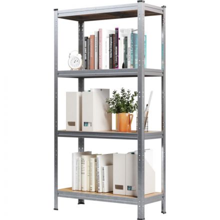 Стеллаж металлический MZ BONUS, 4 полок, цинк, ХДФ, 1550х800х350 Стеллаж металлический MZ BONUS, 4 полок, цинк, ХДФ, 1550х800х350