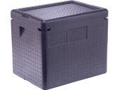 Контейнер 400х298х340 21л. с крышкой  чёрный